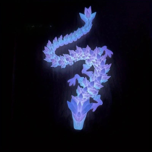 1pc 3D Printed Night Light Dragon Sculpture Aquarium Decoration Theme Adult Bedroom Desktop Ornament
