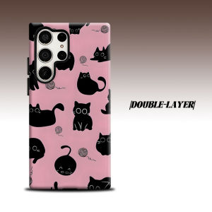 Yarn Cat For Samsung Galaxy S26 S25 S24 A56 A36 Dual Layer Luxury Fashion Full Lens Protective Case