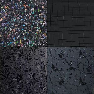 100% Coverage Electrostatic Frosted Window Film Black Glass Sticker Full Coverage Glass Window Sticker Anti-Peep Protection Privacy