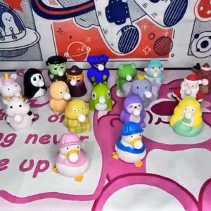 Decompression Toys Ducks Rebound  Spit Relaxation Mainan Budak Bola Tekan