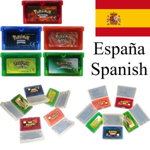 Bandai | España GBA Game Pokemon Series 32 Bit Video Game Cartridge Console Card Pokemon Emerald FireRed Ruby LeafGreen Sapphire