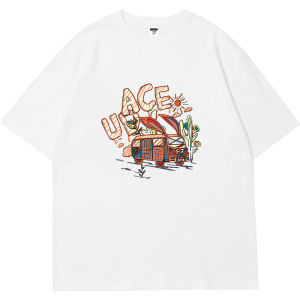 Korean Street Style Short Sleeve T-Shirt Womens Fashion Brand New 2025 Trendy Cotton Casual round Neck Top for Young Women