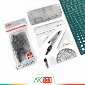 Jangka / Penggaris / Mistar / Busur Derajat / Drawing / Drafting Compass / Math / Ruler / Protractor Set CRLS-2902