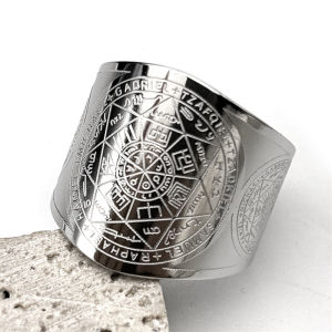 Seven Archangels Angel Adjustable Rings for Women Men Stainless Steel Gold Color Seal of Solomon Protection Finger Ring Jewelry