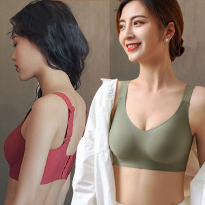 OK Bra 3D Jelly Soft Upper Support Bra Comfortable Wide Shoulder Strap Push-up Seamless Underwear Womens Thin Shrink Accessory Milk Big Chest Appear Small Bra for Women