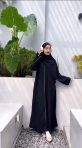 Soraya Abaya Crinkle Airflow Swaroski Dress Wanita Terbaru 2025 Kekinian Gamis Kondangan Viral Murah