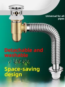 Benzhong Stainless Steel Bathroom Sink Set Anti-Odor Drainage Accessories Face Washing Pool Complete Toilet Hand Washing Basin