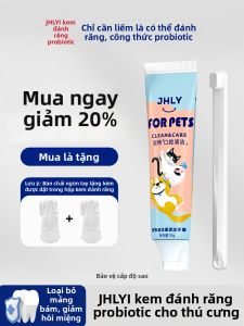 JHLY | Bộ Kem Đánh Răng Ăn Được & Bàn Chải Răng Làm Mát Hơi Thở Có Probiotic cho Thú Cưng