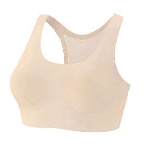 Miiow | Shockproof Seamless Sports Bra For Pubertal Girls Primary And High School Students Anti Shock Underwear Fixed Strap Vest Style