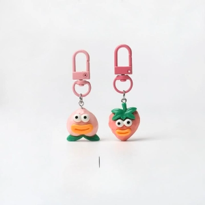 5 Pcs Fruit Keychain Pendant Funny Bag Accessories Keychain Funny Hanging Chain