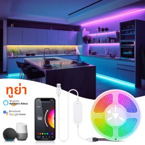 ทูย่าสมาร์ท APP ควบคุมอินเตอร์เน็ตไร้สาย/บลูทูธ RGB ไฟ LED Strip Light USB COB กาวริบบิ้นสำหรับทีวีคอมพิวเตอร์ไฟแบ็คไลท์