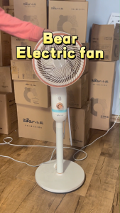 Bear Turbo Stand Fan Electric Floor Fan Air Circulation with Remote Control Aroma Diffuser 3-Speed for Home Office