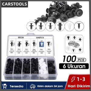 100pcs Baut Rivet Mobil Auto Fastener Clip Mixed Car Body Push Retainer Pin Rivet Bumper Mobil Alat Klip Otomotif Baut