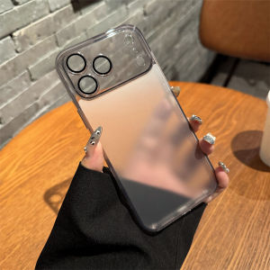 Luxury Frosted Glass Matte Transparent Phone Case For iPhone 17 Pro Max 12 13 14 15 16 ProMax Lens Protection Shockproof Cover