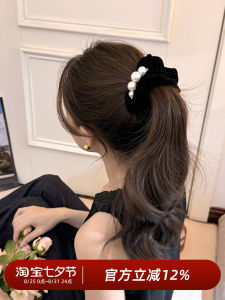 Velvet Pearl Hair Ties Womens Elastic Hair Bands High Elasticity No Damage to Hair Bun Tail Knot Hair Bands Korean Style