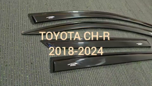 คิ้วกันสาดประตู กันสาด คิ้วประตู คิ้ว ดำทึบ TOYOTA CHR 2018 2019 2020 2021 2022 2023 2024ใส่ร่วมกันได้