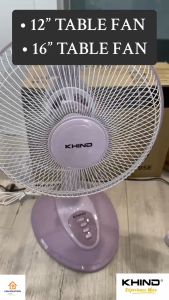 KHIND 12" TABLE FAN(TF1210SE) /16" (TF166) KIPAS MEJA PINK AND WINTER GREY COLOUR ( 1 YEAR AND 3 YEAR MOTOR WARRANTY)