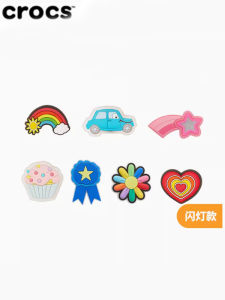 Crocs Night Glow Luminous Cartoon Anime Series Shoe Accessories LED Flashing Light Shoe Buckle Bright Shiny Shoe Charm