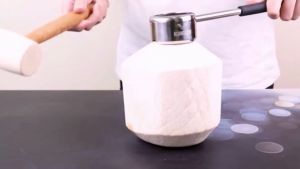 อุปกรณ์เจาะมะพร้าว ปอกมะพร้าวแบบมืออาชีพ วัสุดุทำจากสแตนเลนอย่างดี ทนทาน แข็งแรง