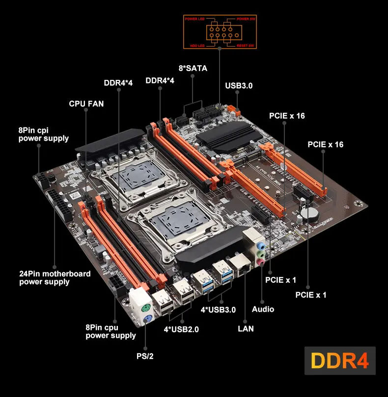 Multiple Cpu Computer SoYo | X99 Dual Gaming Motherboard E5 2680 V3*2CPU DDR4 16GB(8G*2) Kit ...