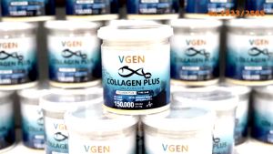 Vgen Collagen Plus วีเจนคอลลาเจนพลัส คอลลาเจนไทพ2&3 150000 มิลลิกรรัม 1กระปุก 50 กรัม จำนวน 2กระปุก 980บาทฟรี รวมราคา 1870บาท