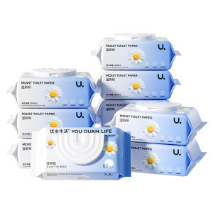 กระดาษชำระชุบสเปรย์ดอกทานตะวัน 80 แผ่น ราคาประหยัด สำหรับผู้ชายและผู้หญิง กระดาษชำระชุบสเปรย์ทำความสะอาด สามารถล้างส้วมได้ กระดาษชำระชุบสเปรย์สำหรับใช้ในบ้าน