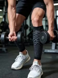 1Pair Calf Support Compression Sleeves Footless Compression Socks for Men Women Ideal for Varicose VeinsNursingSportsTravel