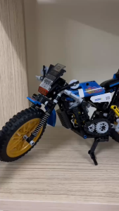 Technic Blue Motorcycle Building Blocks Science And Technology For 6+ Years Old