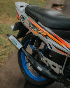 Knalpot Fiz R Perut Hitam Tameng Leher Sirip Spek Porting by KBRS RACING