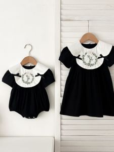 Girls Princess Dress Embroidered Cotton Romper Suit for Toddlers And Infants Ages 3-6 Years Old Fashionable Outfit Set