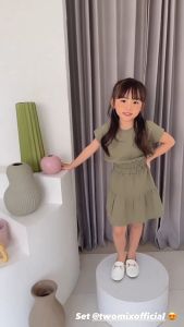 Two Mix - Setelan Anak Perempuan Setelan Katun 1-8 Tahun 4361A