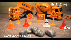 SYARIAH TOYS HENGJIAN ENGINEERING VEHICLE RODA 6 SERIES MOLEN MIXER & DUMP TRUCK RC 1:18 REMOTE 2.4GHZ 11-FUNCTION