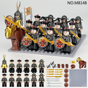 MOC Scene Blocks Qing Dynasty Soldier Toy Soldier of the Clear Empire Courtyard Guard Toy for Children And Teenagers