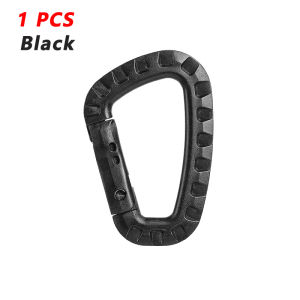 5Pcs Tactical 3.5" Plastic Carabiner Molle Clip Keychain D-Shape Hard Spring Snap Gear Hook Outdoor Camping Hiking EDC Tools
