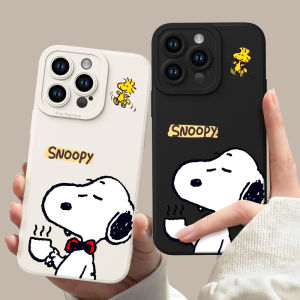 Cartoon Snoopy Silicone Liquid Phone Case for  15/16 17ProMax Angel Eye 12 Soft 13 Xiaomi 14 New Model 7Plus Female XS Huawei Nova10