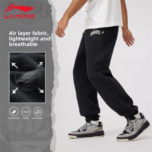Li-Ning | Casual Sports Sweatpants Men Spring Autumn Rebut Flow Style Versatile Fitness Jogging Training Long Pants with Elastic Cuffs