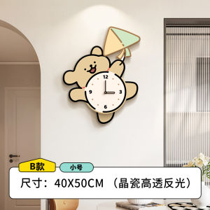 นาฬิกาตั้งโต๊ะรูปสุนัขสายเดี่ยว ตกแต่งกำแพงห้องนั่งเล่น นาฬิกาติดผนังสไตล์ครีม นาฬิกาติดผนัง นาฬิกาตั้งโต๊ะ รูปสุนัข