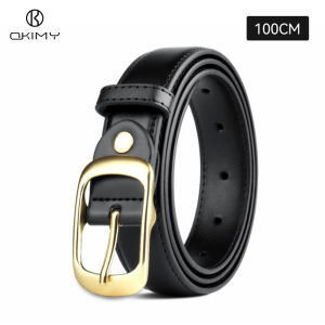 OKIMY ชุดเดรสสายรัดเอวสายรัดยาวสำหรับเด็กผู้หญิงเข็มขัดหนังวัวเข็มขัดหนังหรูหราแฟชั่นเข็มขัดผู้หญิงเข็มขัดแนวเรโทรปรับได้ชุดเดรสโค้ทเข็มขัดลำลองมีกระดุมโลหะผสม