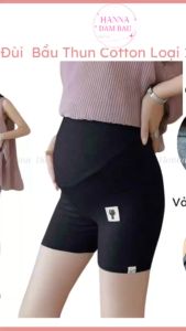 [SIZE 40-80KG] Quần short thun bầu HANNA thun cotton cao cấp co dãn nhiều không xù  độ dày vừa phải có lưng thun điều chỉnh bụng phù hợp mặc với áo lẻ
