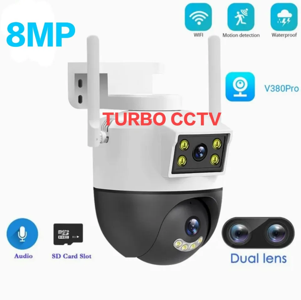 TURBO CCTV V380 PRO Kamera WiFi HD 4MP Outdoor PTZ WiFi Camera