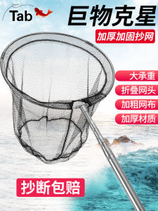 Fishing Net Pole Set Extendable Foldable Fish Retrieving Complete Kit Stainless Steel Fine Mesh Fishing Gear Outdoor Activities