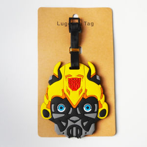 Cartoon Corner Silicone Luggage Tag Travel Bag Label White Bear Penguin Yellow Cat Check-In Board Hanging Ornament Security Anti-Theft