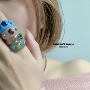 แหวนเพทายธรรมชาติสไตล์ศาลย้อนยุคพร้อมลวดลายองค์กรทางทะเลสําหรับผู้หญิง