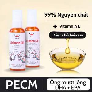 [COMBO 3 CHAI] Tinh Dầu Cá Hồi PECM Cho Thú Cưng Chó Mèo OMEGA 3 - Dung Tích 100ml - PECM Vietnam