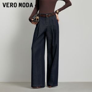 Vero Moda | Detachable Belt Pleated Womens Jeans