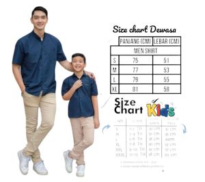TERLARIS COUPLE KEMEJA POLOS AYAH DAN ANAK HARGA MASING MASING