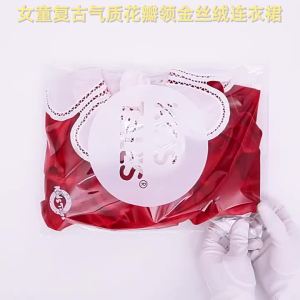 South Korea Childrens Clothing Womens Autumn Festival R Elegant al Collar Dark Green Wine Red Pleuche Dress Princess Dress