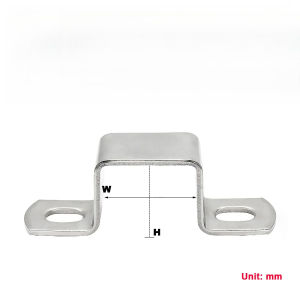 1/5pcs 304 Stainless Steel Square / Ohm Right Angle Bracket U-Shaped Pipe Clamp 10*10 15*15 20*20 25*25 30*30 40*40 50*50