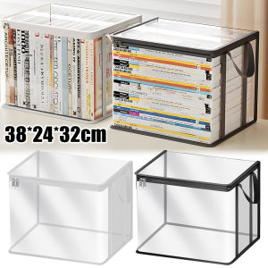 Large Transparent PVC Storage Bag Waterproof Clothing Storage Box Multi-Functional Book File Bag Foldable Household Dust Cover