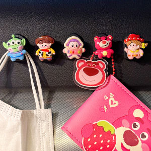 Cute Ruby Car Hooks Vehicle Interior Decorations Cartoon Style Seat Back Storage Hooks PVC Material Easy to Install